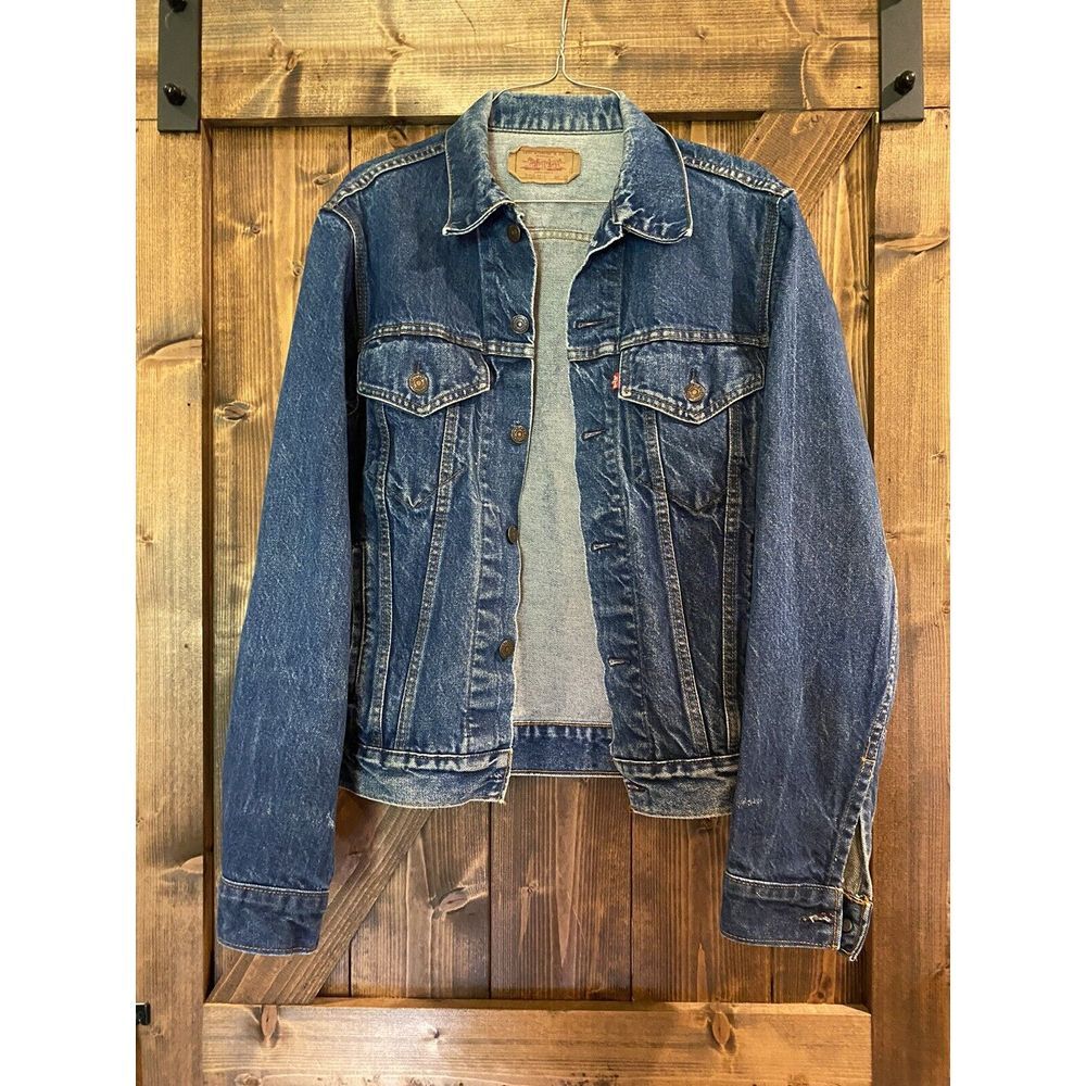Vintage 80s Levis Trucker Mens Denim Jacket 71506-0216 Made‎ In USA 40L, 80's
